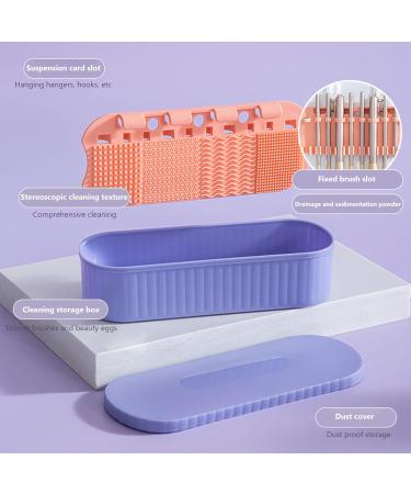 3-in-1 Makeup Brush Cleaner with Mat | Portable Organizer & Drying Holder - Perfect for Clean & Care | International Shipping Available - Buy Online on GoSupps.com