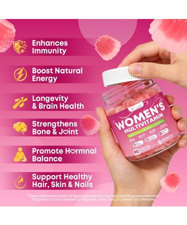 180 Count Women's Multivitamin Gummy Methylated Multivitamin for Women Gummies Sugar Free Daily Vitamin with Iron Omega 3 Biotin for Beauty Immune Hair & Skin - Vegan Mixed Berry Flavor - Buy Online on GoSupps.com