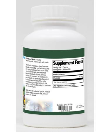 Olive Leaf - 450 mg (100 Capsules ZIN: 511386) - 3 Pack - Buy Online on GoSupps.com
