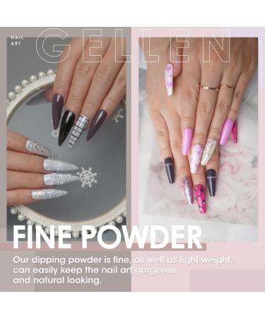 Gellen Dip Powder Nail Kit - 12 Colors Acrylic Dipping Starter Set for French Manicure DIY Nail Art - Buy Online on GoSupps.com