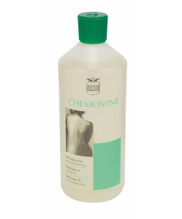 Chemovine hypoallergenic massage oil 500 ml water-soluble oil ideal for skin with strong hair growth to prevent infections for masseur professionals and massage therapists or at home