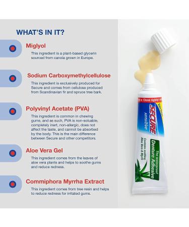 BIOFORCE USA Secure Sensitive Denture Adhesive 1.4 oz - Strong Hold & Comfort for Denture Wearers - Buy Online on GoSupps.com