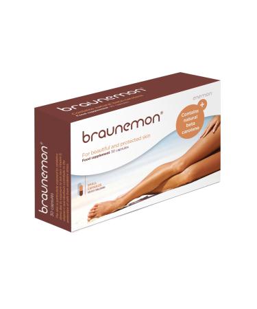 Braunemon Tanning capsules with natural beta carotene high pantothenic acid content and vitamins 30 self-tanning capsules - Buy Online on GoSupps.com