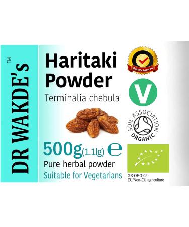 Dr. Wakde's Organic Haritaki Powder - 1kg | Ayurvedic Herb, Vegan, Pure Raw & Dried | Terminalia Chebula | Same Day Dispatch - Buy Online on GoSupps.com