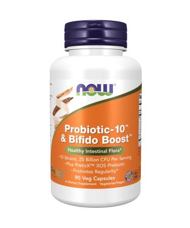 Now Foods Probiotic-10 & Bifido Boost 25 Billion 90 Veg Capsules