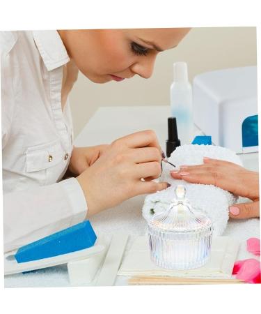 Healeved Manicure Cup with Lid Locker Decorations Clear Container Sheer Nail Polish Crystal Holders for Acrylic Nails Nail Decor Nail Liquid Cup Food Decor Jewelry Jar Glass European Style - Buy Online on GoSupps.com