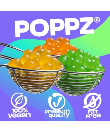 Bubble Mania Bubble Tea Pearls - Popping Boba (Maracuja Kiwi Banana) - 100% Vegan & Gluten-Free - Pack of 3 - Buy Online on GoSupps.com