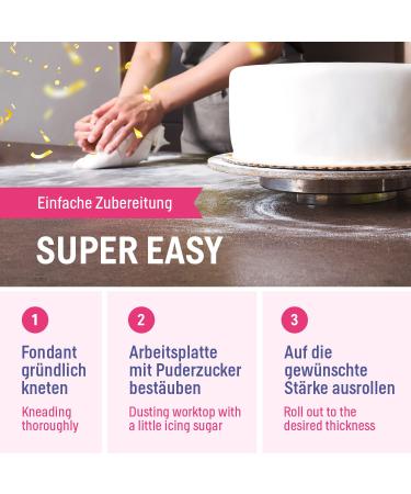Fondant White 850g for Cakes & Pies - Flexible Soft & Pliable Cake Decorating I International Shipping - Buy Online on GoSupps.com