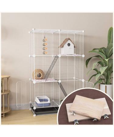 YINETTECH 4x Hamster Chinchilla Wood Springboards Wooden Rectangle Pet Stand Board Platform with Screw Nut Washer for Small Animal Pet Toy - Buy Online on GoSupps.com