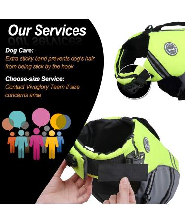 Vivaglory Dog Life Jacket - Adjustable & Durable Buoyancy Vest for Small Dogs | Neon Yellow | 48-58 cm Chest - Buy Online on GoSupps.com