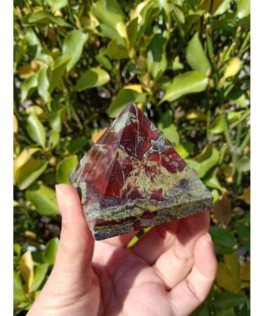 Crystal Rough 50mm Natural Stones and Minerals Dragon Blood Stone Pyramid Shaped gem Crystals Suitable for Home - Buy Online on GoSupps.com