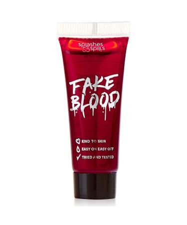 Realistic Fake Blood - Face and Body Paint - 10ml - Pretend Costume and Dress Up Makeup by Splashes & Spills - New & Improved Formula!