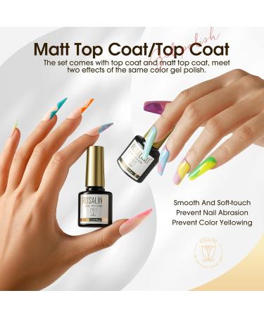 Buy Rosalind Top Coat Gel Set - UV Shellac Base & Matt Top Coat for Nail Art | 8ml Color 01 - International Shipping - Buy Online on GoSupps.com