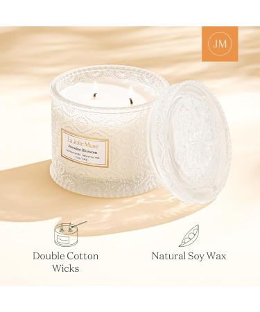 La Jolie Muse Jasmine Candle - Large 2-Wick Soy Aroma Candle for Home | Clean Burning Fragrance Gift (340g) - Buy Online on GoSupps.com