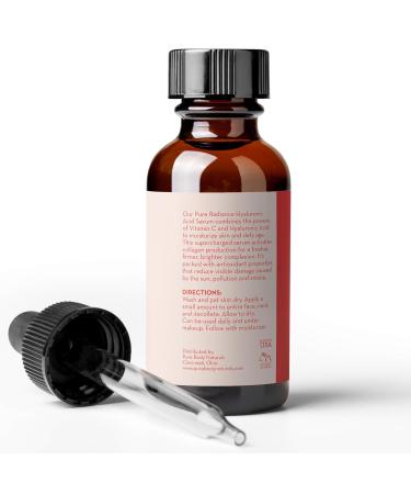 Pure Body Naturals Hyaluronic Acid Serum - Age Defying Non-Greasy Facial Serum with Vitamins C & E for Wrinkle Reduction - Buy Online on GoSupps.com