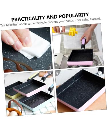 OUNONA 3 Pcs Frying Pan Japanese Tamagoyaki Pan Japanese Frying Pot Rolled Egg Pan Non- Stick Coating Pan Non Stick Omelette Pan Baking Pan Square Skillet Aluminum Alloy Steak Pan Mini 34X13CMx3pcs Random Colorx3pcs - Buy Online on GoSupps.com