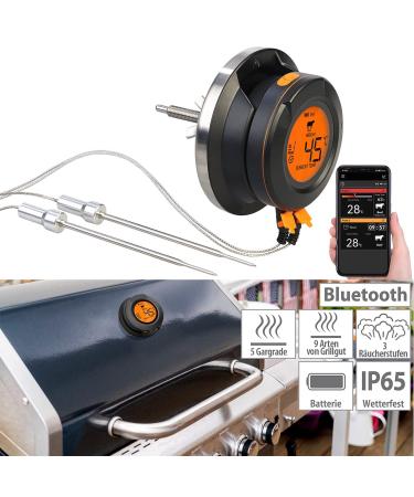Rosenstein & Sons Smart Digital Grill Thermometer with Bluetooth & 2 Sensors - Perfect for Every Grilling Enthusiast | International Shipping Available - Buy Online on GoSupps.com