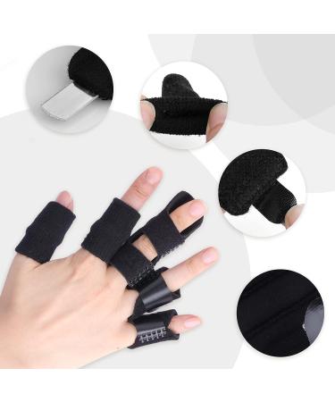 AIEX Finger Splint Set - 4 Trigger Finger Splints + 5 Finger Sleeves for Pain Relief and Support - 2 Sizes Available - Buy Online on GoSupps.com