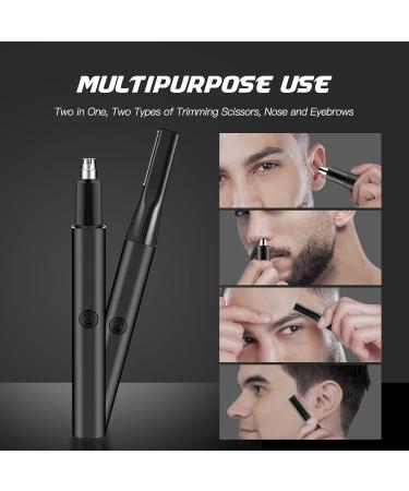 Premium USB Rechargeable Nose Hair Trimmer - 8000 RPM IPX7 Waterproof Dual Edge Blades for Men & Women - Perfect Facial Hair Clipper & Eyebrow Trimmer - Buy Online on GoSupps.com