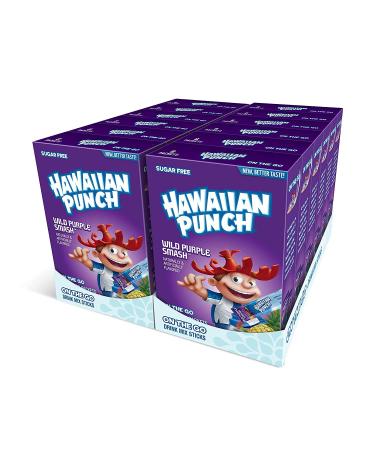 Hawaiian Punch Powder Drink Mix  Sugar Free & Delicious, Excellent source of Vitamin C (Wild Purple Smash, 96 Sticks) Wild Purple Smash 8 Count (Pack of 12)