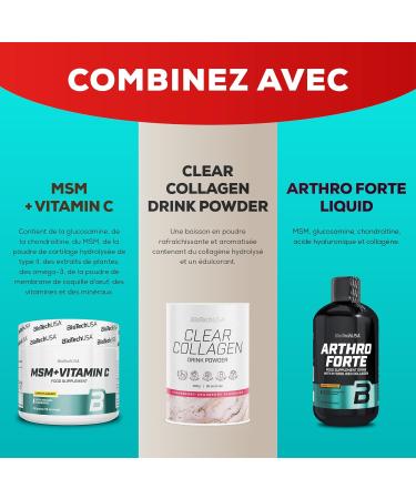 BioTechUSA Collagen Liquid | Hydrolyzed Collagen | With Vitamins and Minerals Essential for Connective Tissue 1000 ml Forest Fruits - Buy Online on GoSupps.com