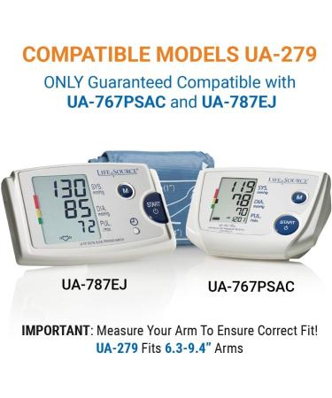 A&D Medical Replacement Small Blood Pressure Cuff (UA-279) - for UA-767PSAC, UA-767PVS & UA-787EJ Monitors - 16-24 cm Range - BP Cuff Connector - Pack of 1 - Buy Online on GoSupps.com
