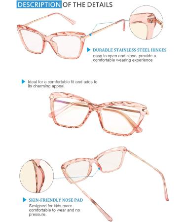Anti Blue Light Glasses for Men - Clear Gaming Eyewear Reducing Strain & Enhancing Comfort - Stylish Pink Design - Buy Online on GoSupps.com