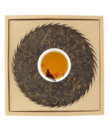 COLORFULTEA - 357g (12.6 oz) - Chinese Shou Puerh Tea - Ripened Puer Tea/Ripened Pu erh Tea/Ripe Pu'erh Tea - Premium Quality Fermented Yunan Pu-erh Tea Cake