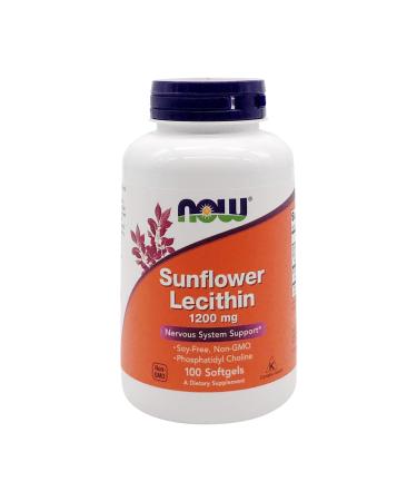 NOW FOODS Sunflower Lecithin 1200MG, 100 Count