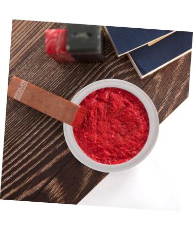 Angoily Ink Pad Box Lip Balm Container Scrapbook Ink Stamp Travel Lotion Container Makeup Container Blusher Pots Craft Ink Pad Rustic Home Decor Red Ink Ceramics Mini White Cream - Buy Online on GoSupps.com