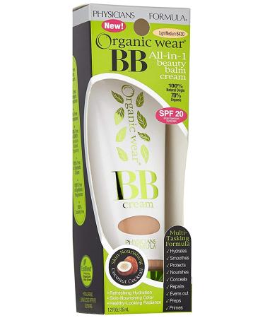 Physicians Formula Organic Wear 100% Natural Origin BB Cream - Light/Medium - 1.2 fl oz - Buy Online on GoSupps.com