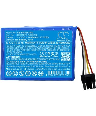 Replacement Battery for Sigma Spectrum 35162 & 35195 Wireless Infusion Pump - MED6095 N1106 OM11676 S00225 S00273 - 1800mAh/7.4V - Buy Online on GoSupps.com