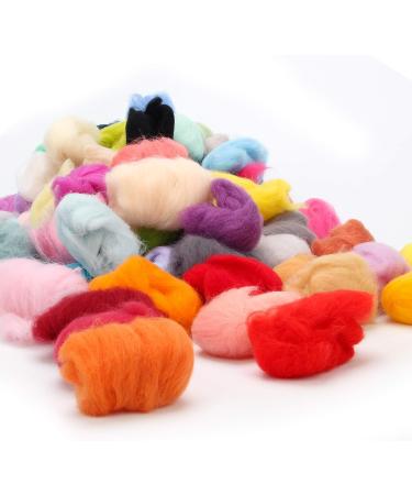 Coitak 72 Colors Wool Roving for Needle Felting & Spinning - DIY Craft Material - Buy Online on GoSupps.com