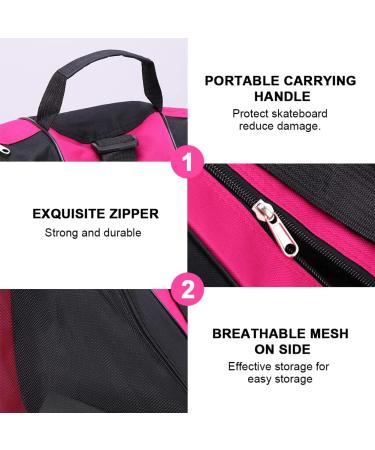 Roller Skate Bag - Premium Oxford Cloth Shoulder Carry Case for Ice, Roller, and Inline Skates - Breathable Triangle Design - Pink - Kids and Adults - Buy Online on GoSupps.com