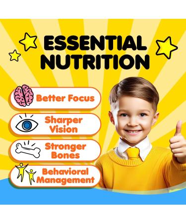 LABO Nutrition I My Kids Brain & Bones Chewable Burstlet Gluten Free for Stronger Bones & Behavioral Management 76% Ultra-Concentrated rTG Form Omega 3 DHA Fish Oil Vitamin D3 & K2 Orange - Buy Online on GoSupps.com