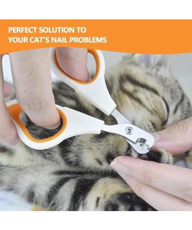 1Pcs Cat Claw Clipper Cat Nail Clippers with Safety Guard Trim Your Pets' Nails for Kittens Rabbits Hamsters Birds and Other Small Animals at Home and Pet Shop Non Slip Nail Care - Buy Online on GoSupps.com