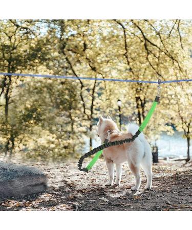 Hawsam 50ft Dog Tie Out Cable for Camping with 4ft Bungee Binding - Overhead Trolley System for Small/Midium/Large Dogs up to 300 lbs with 360 Movable Pulley for Gardens Parks and Camping 50ft Calbe and 4ft Bungee Binding - Buy Online on GoSupps.com