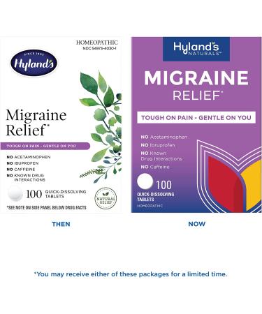 Hyland's Migraine Headache Relief Tablets - Pack of 1 (100 Count) | Natural Pain Relief - Buy Online on GoSupps.com