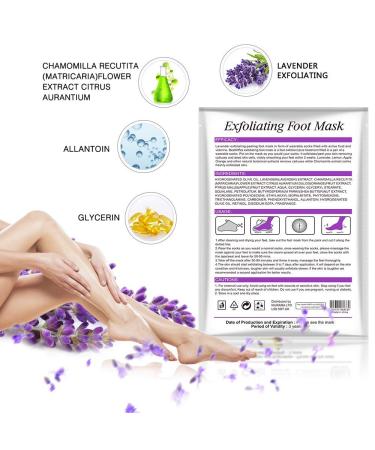 Foot Peel Mask 5-Pack - Exfoliating Foot Care for Baby Soft Skin - Repair Dry Cracked Feet & Calluses - Lavender Scented - Buy Online on GoSupps.com