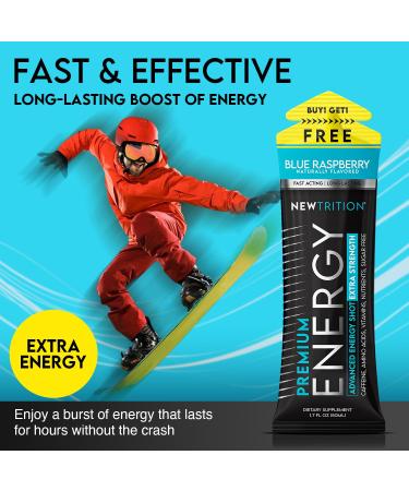 NewTrition Extra Strength Energy Shots 1.7 fl oz - 250mg Caffeine with Vitamin B & Amino Acids Sugar-Free Zero Calorie Vitamin Energy Drink for Focus & Endurance (Pack of 24 Blue Raspberry) Blue Raspberry 1.7 Fl Oz (Pa  - Buy Online on GoSupps.com