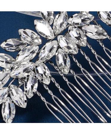 Rhinestone Hair Side Comb Shining Hair Barrettes Wedding Hair Comb Crystal Hair Accessories Bridal Head Pieces for Women and Girls - Buy Online on GoSupps.com