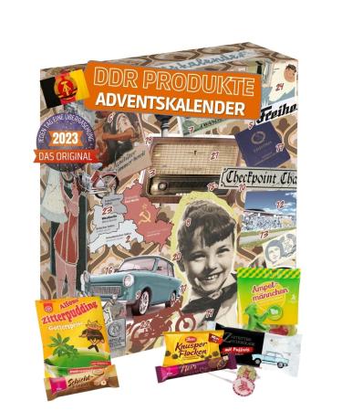 Boxiland GDR Advent calendar with 24 East German products i gift set East Products I Advent calendar 2023 with sweets from the GDR
