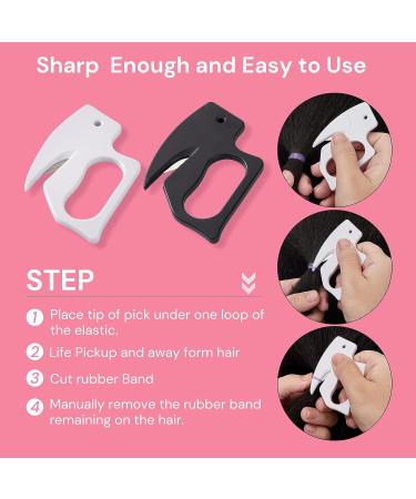 2Pcs Hair Band Remover Cutter & 6Pcs Hair Styling Tool Kit with 760Pcs Color Hair Ties for Girls & Women - Buy Online on GoSupps.com