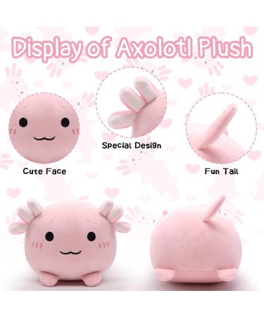 Yamepuia Pink Axolotl Plush Toy - Cute Kawaii Stuffed Animal for Kids - Birthday Gift & Home Decoration - Buy Online on GoSupps.com