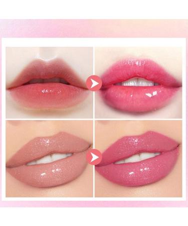 Magic Color Changing Lip Oil - 2Pcs Color Changing Lip Oil Moisturizing Lip Gloss Non-Sticky Color Changing Lip Oil for Girls and Women - Buy Online on GoSupps.com