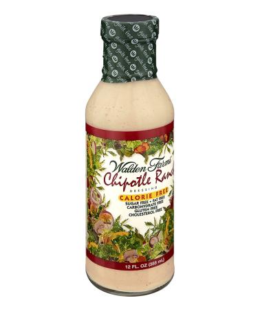 Walden Farms Chipotle Ranch Dressing 12 fl oz - Zero Calories & Gluten-Free - Buy Online on GoSupps.com