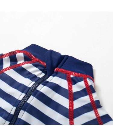 BONVERANO Baby Boys Swimsuit 18-24 Months | Short-Sleeve Zipper One Piece Swimwear with UPF 50+ Sun Protection | Anchor Design - Buy Online on GoSupps.com