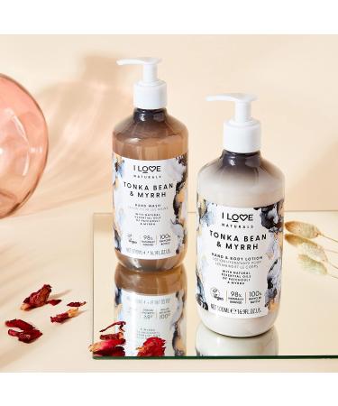 I Love Naturals Tonka Bean & Myrrh Hand Wash- Patchouli & Myrrh Oils- Refreshing & Cleansing- 100% Recycled Bottle - 500ml - Buy Online on GoSupps.com