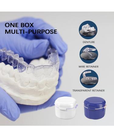 Qiundar Clip Can Braces - 2PC Prosthesis Box & Denture Container | Portable Bite Can for On-The-Go Mouth Protection - Buy Online on GoSupps.com