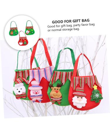 KOMBIUDA Santa Pants Treat Bags 3pcs Christmas Bag Candy Bags Goodie Bag Christmas Candy Bag Cloth Bags Holiday Bag - Buy Online on GoSupps.com